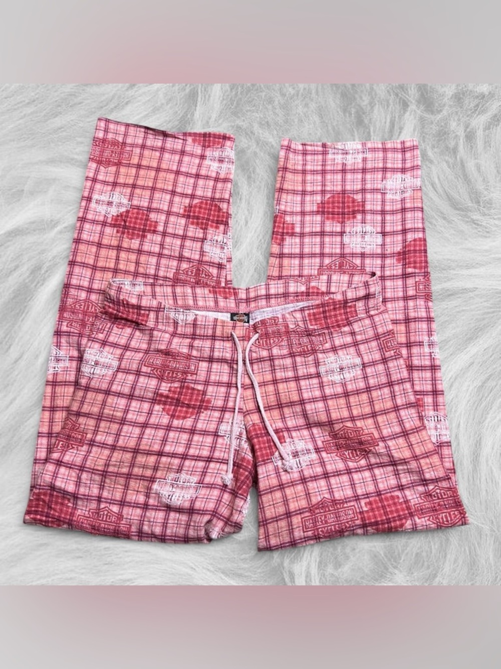 🐾Y2K pink Harley Davidson pj bottoms🎀